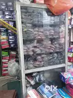Wooden showcase with glass