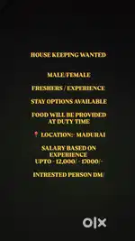 House Keeping Staff Wanted