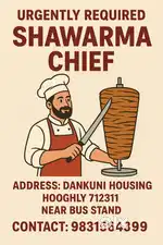 Urgent Shawarma chief/cook required