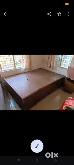 Iron Box Bed with mattress