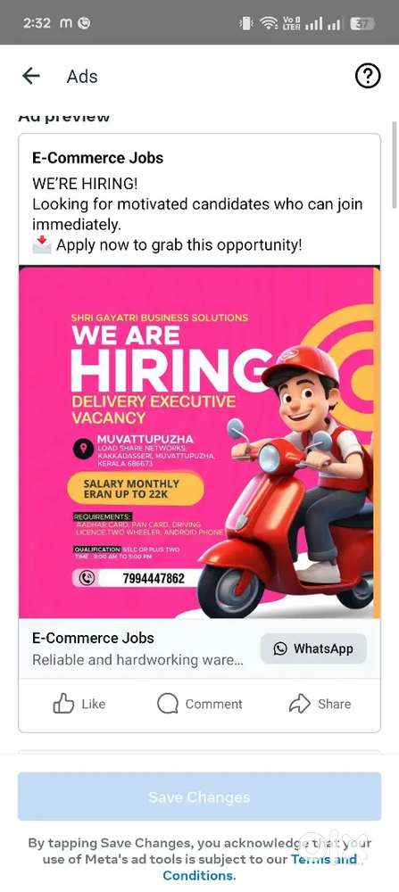 Muvattupuzha Location Delivery boys