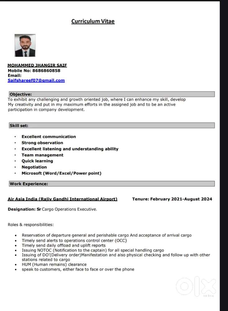 Looking for job