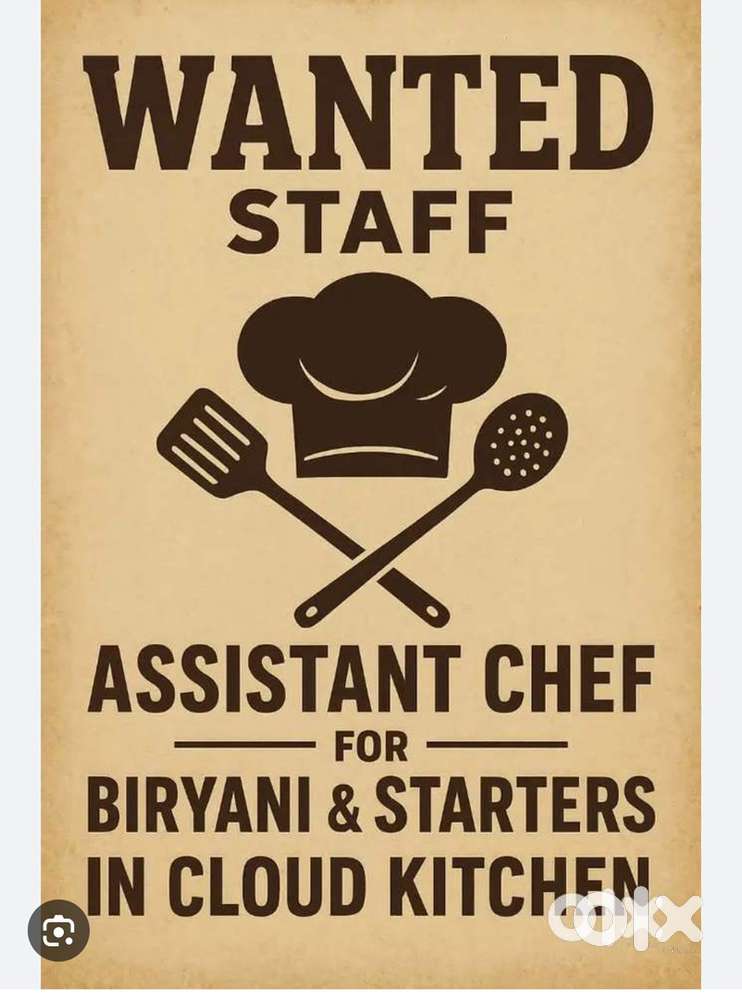 Wanted South Indian Master and other kitchen staff