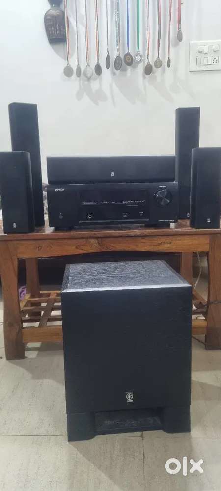 Denon avr x500 av receiver &yamaha 5.1 speaker with subwoofer