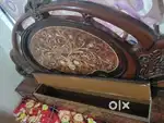 Wooden bed with dunlop bed
