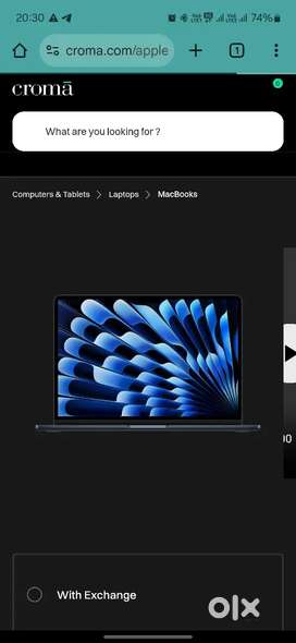Macbook m3 Air. 16 GB 256 gb