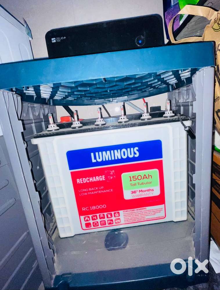 Luminous Inverter + 150Ah Battery + Trolley – Excellent Condition, 3Y