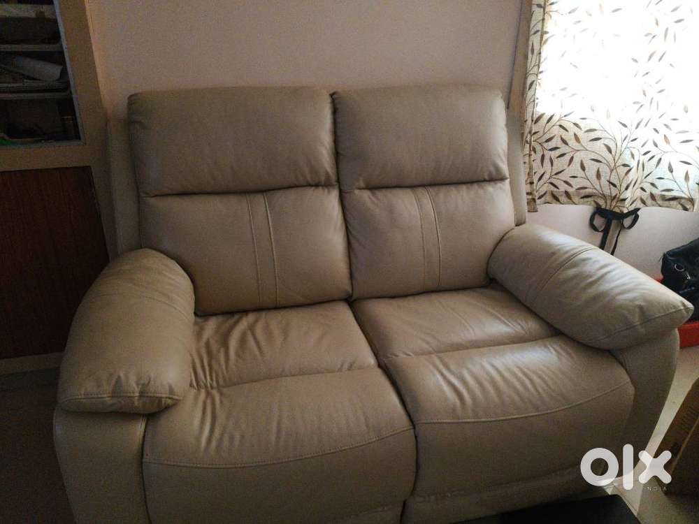 Premium skin leather recliner sofa