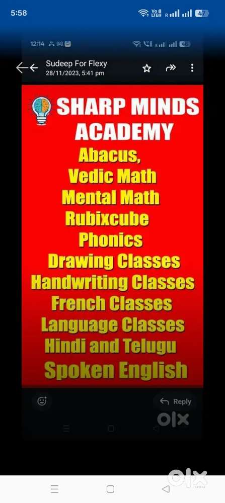 Looking for a teacher in and around Narayanguda