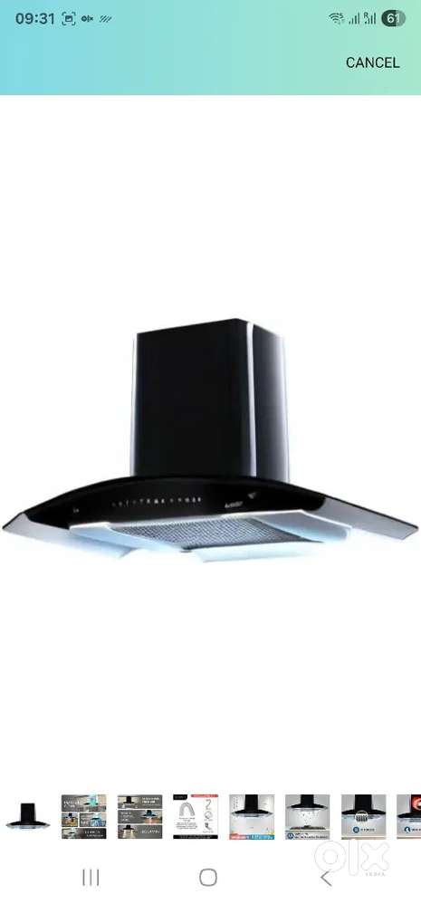 Brand new unused Elica Heat Auto Clean  Motion Sensor Chimney