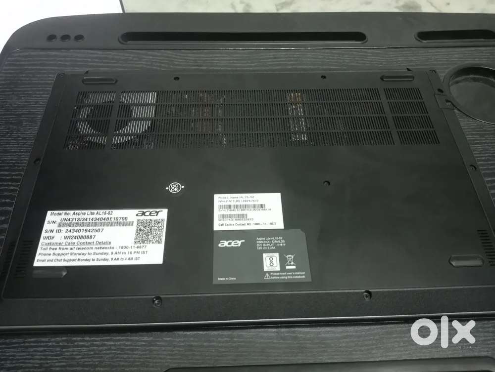 Model=Acer lite AL 15-52 Laptop