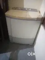 Semi automatic Washing machine in use