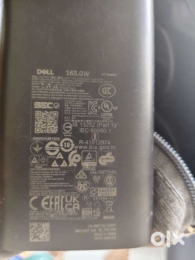 Dell 165W Charger (Model HA165PM210) – ₹4500, Pune
