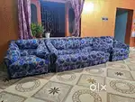 Cotton fabric 5 Seater Sofa (3+1+1)