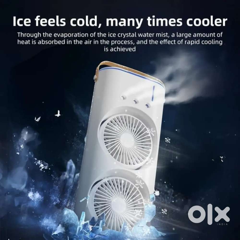 Double-Ended Cooling Spray Fan  Dual Mist & LED Lights