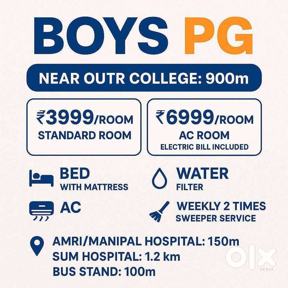 Boys hostel/PG near OUTR college