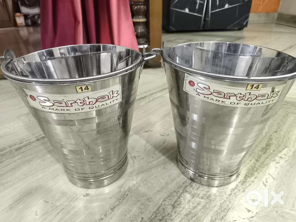 2 steel bucket