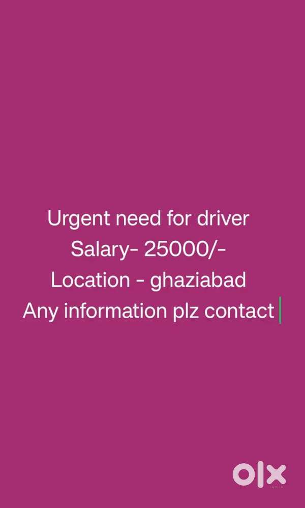 Driver job