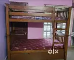 Solid Wooden Bunker Bed with Two Beds – Durable & Space-Saving