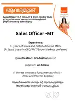 Eastern is Hiring FMCG Sales Officer  OFO/RMT- All Kerala
