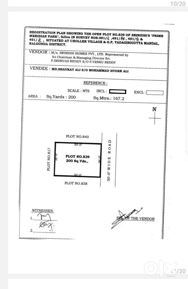 200 sqyrds plot at Srinidhi Prime Meridian