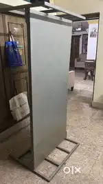 Metal cot with bed