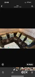 Leather sofa 5seater from Godrej interio