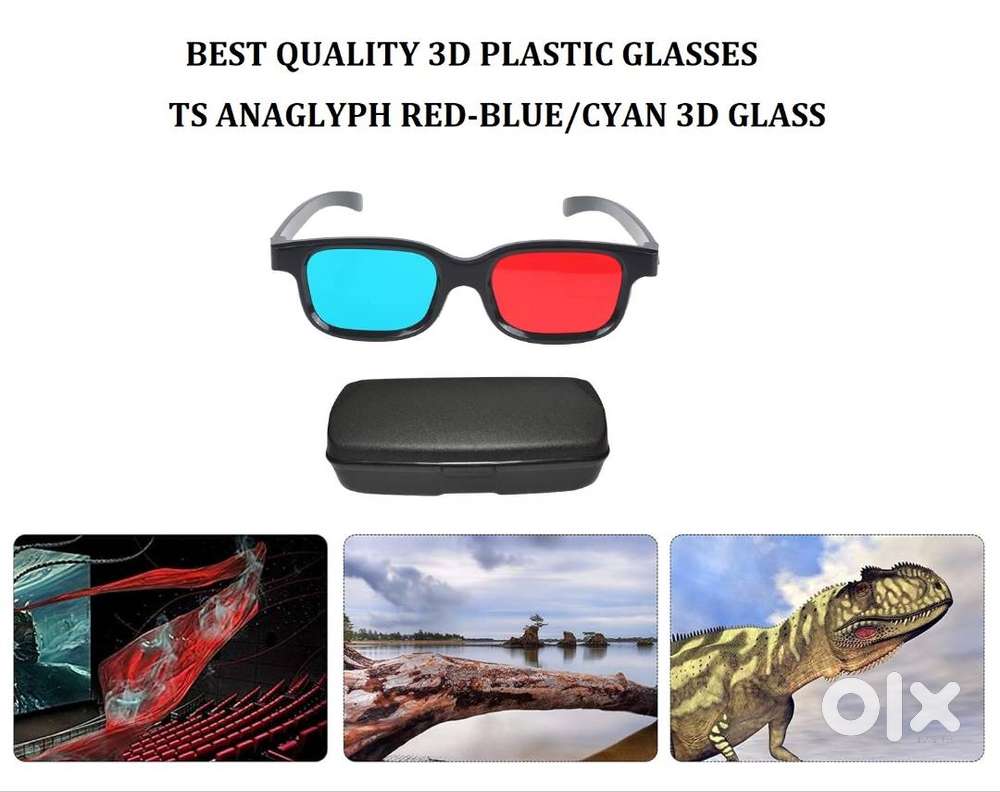 RED BLUE Plastic 3DVideo Glasses for TV-Phone and Projector