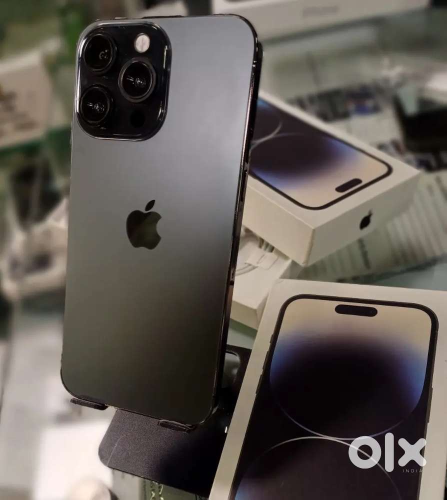 IPHONE APPLE 14PROMAX WELL CONDITION BLACK EDITION WITH BOX AVAILABLE