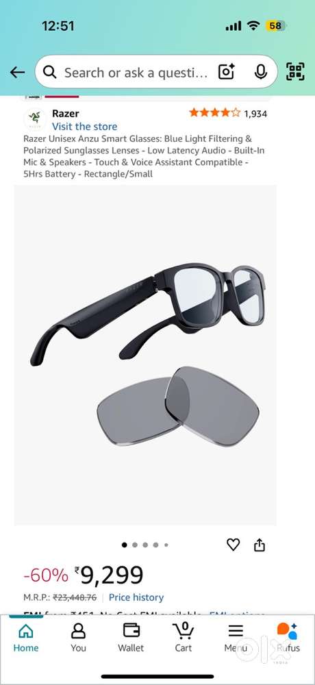 Smart Glass Razer Anzu