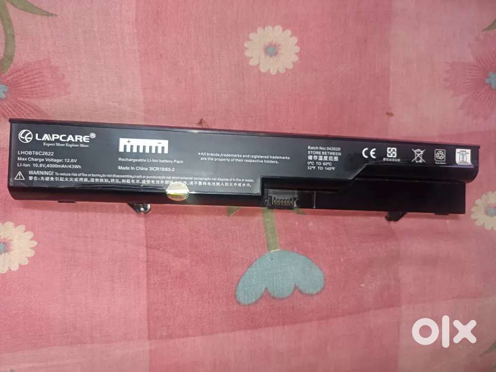 The product is a Lapcare LHOBT6C2622 6-Cell 4000mAh laptop battery.