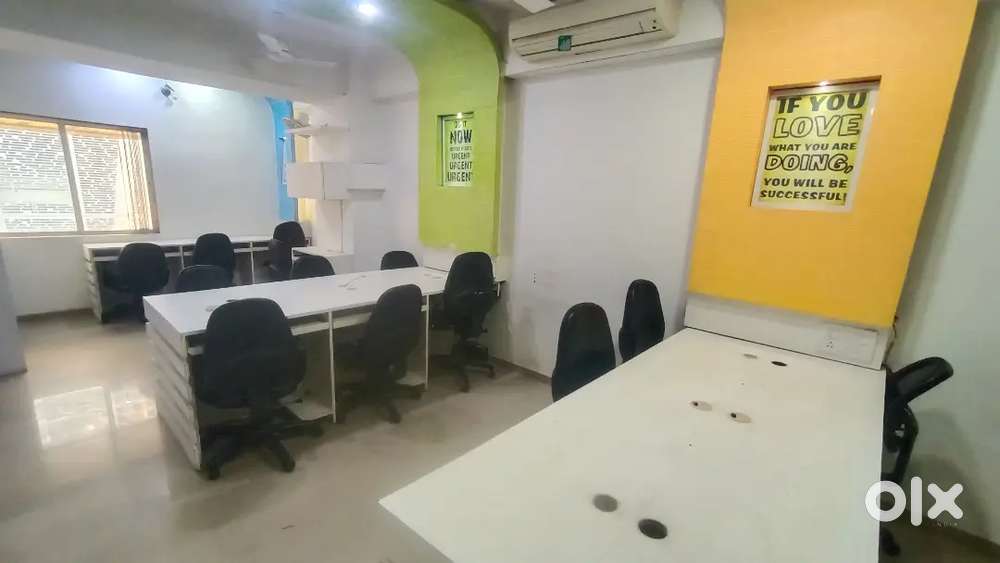 Sarabhai 20ws 2 cabin office for rent with attached toilet lift