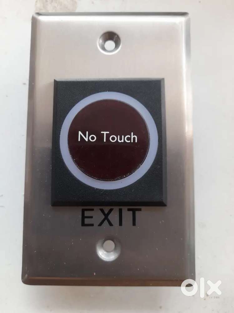 Magnetic lock and no touch button