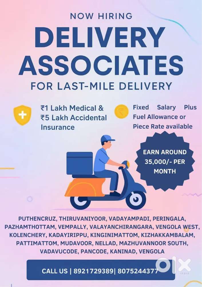 Urgently Hiring Delivery Boys – Kochi