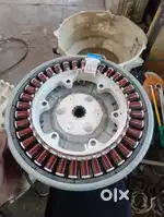 Front load washing machine direct drive motor