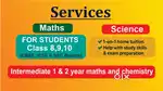 Class 8 to intermediate tution maths and science