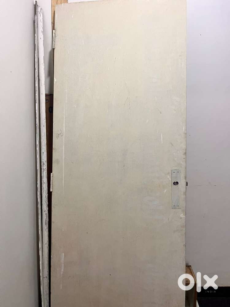 Wooden door and washbasin