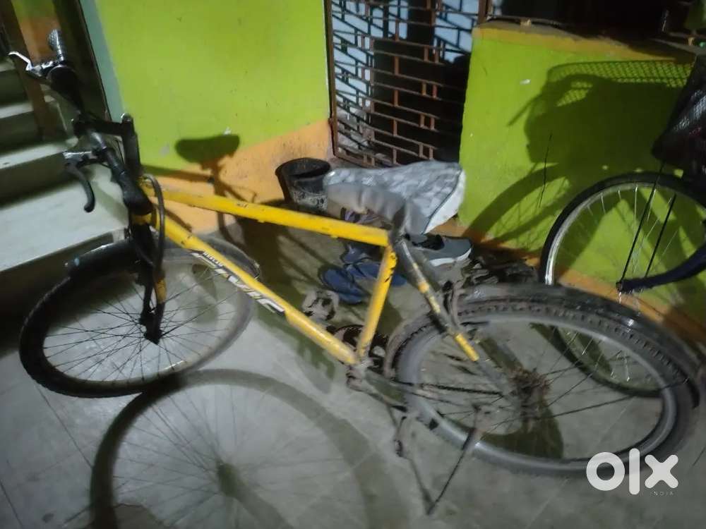 Yellow colour bycycle