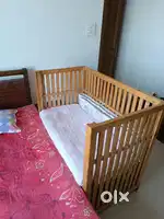 Baby Cot with mattress and side bumper