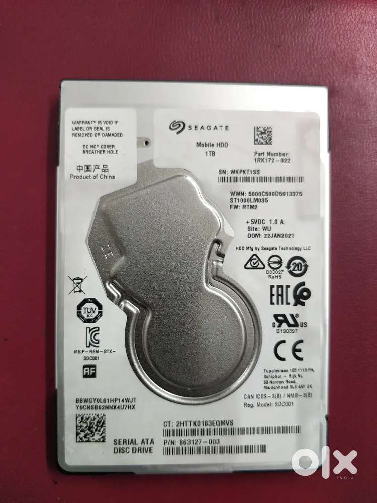 1TB LAPTOP HARD DISK DRIVE (HDD)