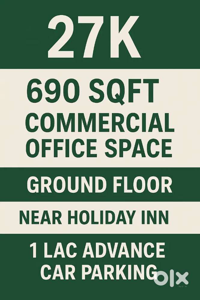 690sqft commercial clinic space Ground floor near holiday inn,Vennala
