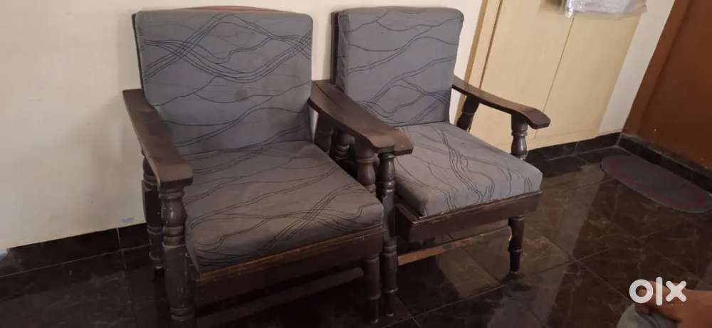 Strong wooden chairs and cushion