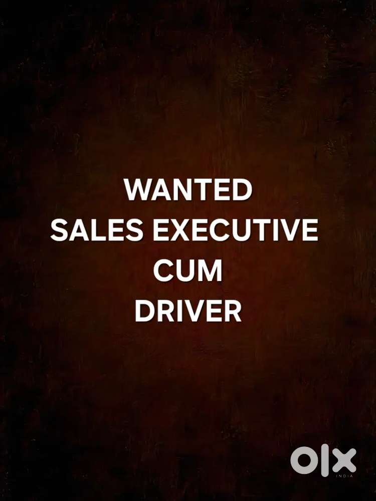 Sales executive for order taking cum driver lmv 2year experience fmcg