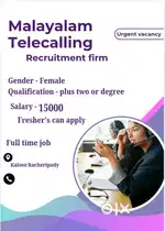 Malayalam TELECALLING  vacancy