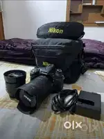 D7200 Nikon dslr,18-140mm lens and 35mm lens with external flash