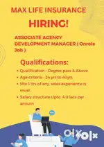 Godhra/max life ins./field sale/graduate/agency channel/4LPA/onrole
