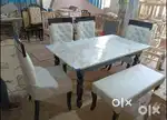 4 CHAIRS DINING TABLE WITH 2 SEATER BNCH AVAILABLE IN STARF FURNITURE