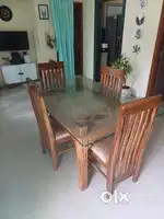 Wooden dining table