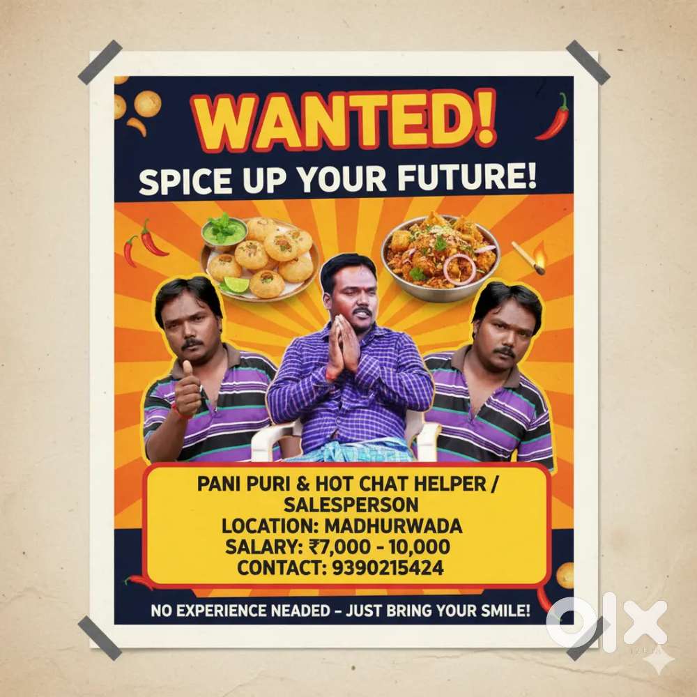 PANI PURI ,HOT CHAT ,PAV BHAJI HELPER