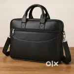 Brand New Black Leather-Look Laptop Bag – Never Used, Office/Travel